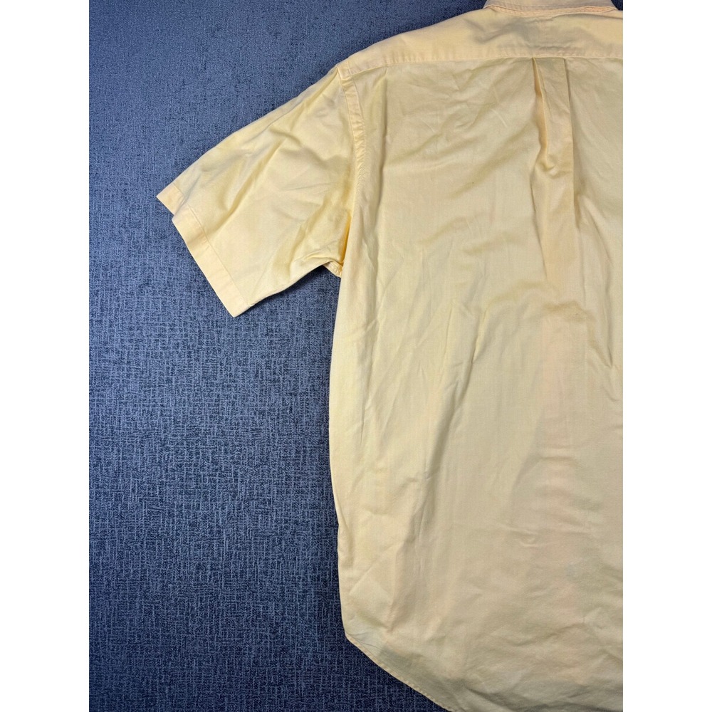 Ralph Lauren Golf Mens Tilden Yellow Cotton Oxford Short Sleeve Shirt Size M - Picture 11 of 12